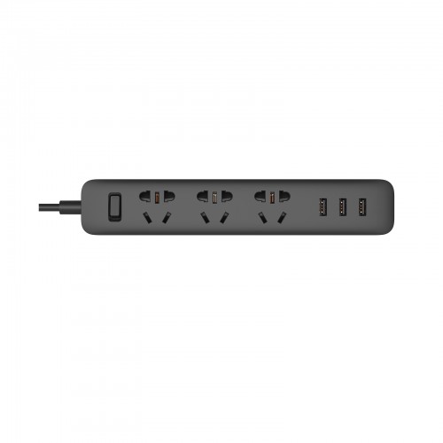 Mi Power Strip 3 Sockets (3 USB 2A Fast Charge) Black AU
