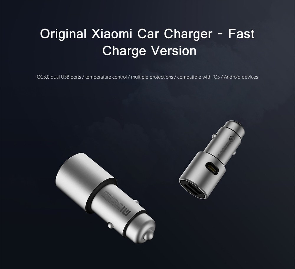 Original Xiaomi Intelligent Car Charger - Fast Charge Version