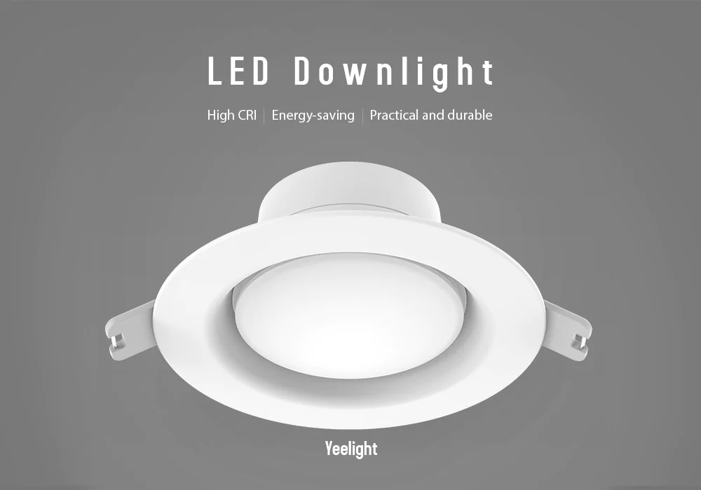 Yeelight 5W 4000K 400lm LED Ceiling Recessed Downlight 220V- White Warm White