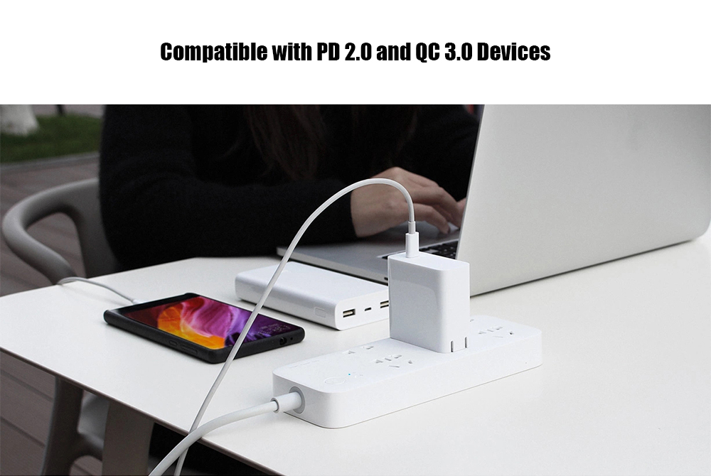 Original Xiaomi PD 2.0 USB Type-C Power Adapter Charger 45W Quick Charge 3.0 Gift Cable
