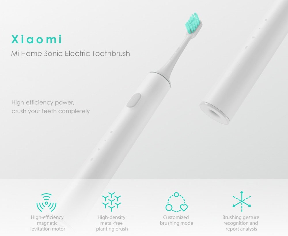 Xiaomi Mi Home Rechargeable Waterproof Sonic Electric Toothbrush APP Control with Dupont Bristles