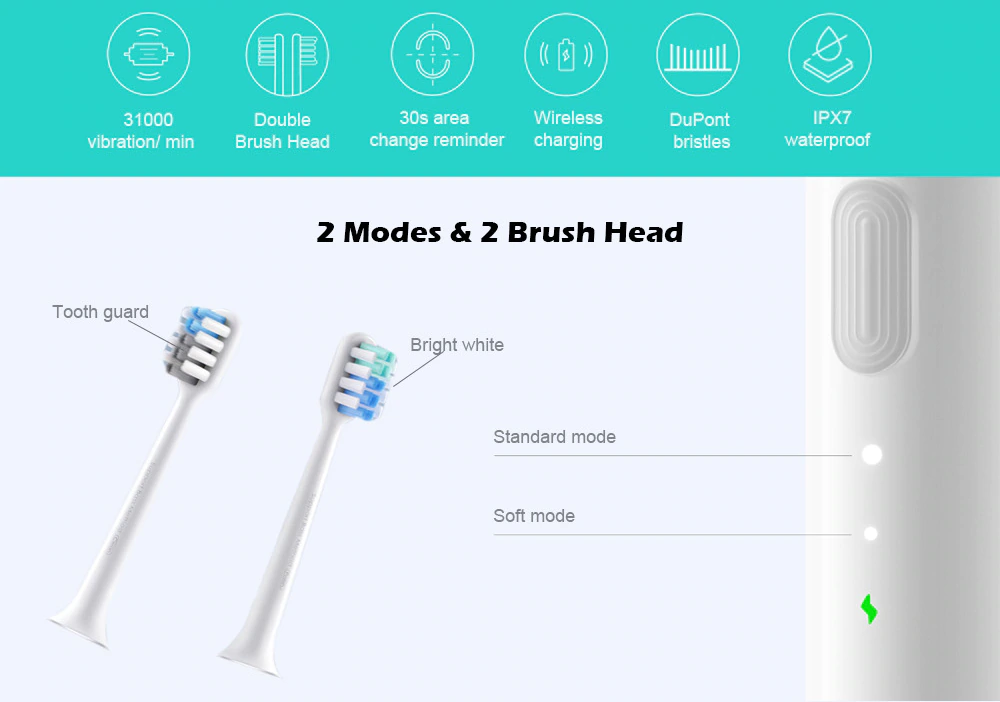 DOCTOR·B BET - C01 Sonic Electric Super Light Toothbrush from Xiaomi Youpin- White